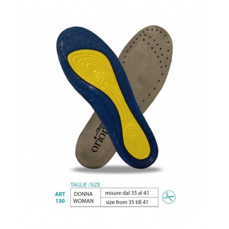 ORIONE soletta in gel foderata in tessuto art.130 DONNA mis. 35-41 ritagliabile