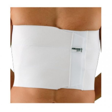 Dr.GIBAUD ortho cintura fascia ortopedica TORACICA 3 BANDE 0126 H.24cm chiusura strappo BIANCO