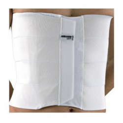 Dr.GIBAUD ortho cintura fascia ortopedica TORACICA 4 BANDE 0111 H.32cm chiusura strappo BIANCO