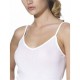 RAGNO Canotta donna SPALLINA 100% cotone biologico BIOCOTTON TOP canottiera BIANCO