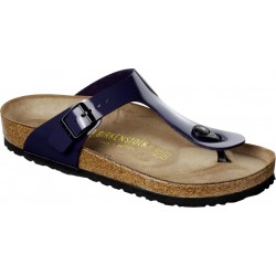 BIRKENSTOCK Infradito GIZEH 843671 mirtillo HEIDELBEERE Birko Flor Lack vernice sughero 