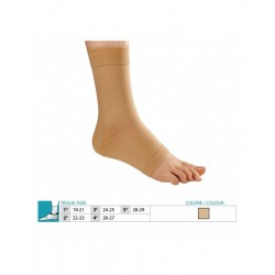 ORIONE CAVIGLIERA elastica in COTONE beige art. 400 a calzino tinta carne NUDO