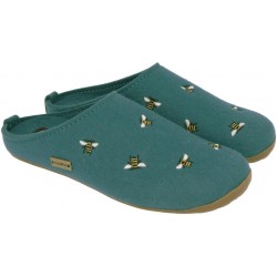 HAFLINGER pantofole unisex FUNDUS API TURKIS 48401693 feltro lana cotta TURCHESE
