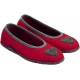 HAFLINGER pantofole ballerina MARINA CORDIAL CUORI 623320 lana cotta rubin ROSSO