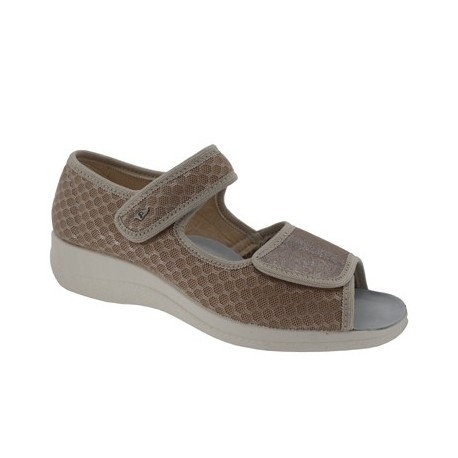 PODOLINE scarpa sandalo riabilitativo donna NARNI tessuto setaflex BEIGE 2 strappi
