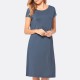 TRIUMPH camicia notte mezza manica AMOURETTE elegante viscosa pizzo BLU AVIO 10194934
