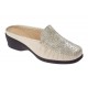 BENEXA morbida scarpa sabot 2987 BEIGE PERLA plantare sottopiede pelle traforata