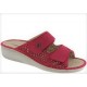 PODOLINE Ciabatte traforate 2 strappi MOIOLA predisposte plantare estraibile FUXIA NABUK