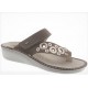 PODOLINE Ciabatte infradito 1 strappo GRANA predisposte plantare estraibile TAUPE cerchi