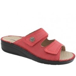 PODOLINE Ciabatte morbide 2strapp NULE plantare estraibile massaggio pelle ROSSO