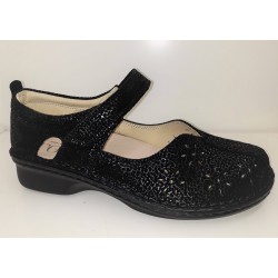 LOREN scarpe traforate sandali decolte M2313 plantare estraibile BORBONESE NERO