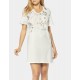 TRIUMPH abitino mezza manica camicia notte NIGHTDRESSES cotone BIANCO FANTASIA 10194944