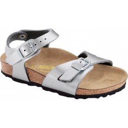 BIRKENSTOCK KIDS sandali bambina RIO Birko Flor SILVER cinturini 731483