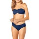TRIUMPH costume due pezzi fascia imbottita senza ferretto VENUS bikini BLU cupD