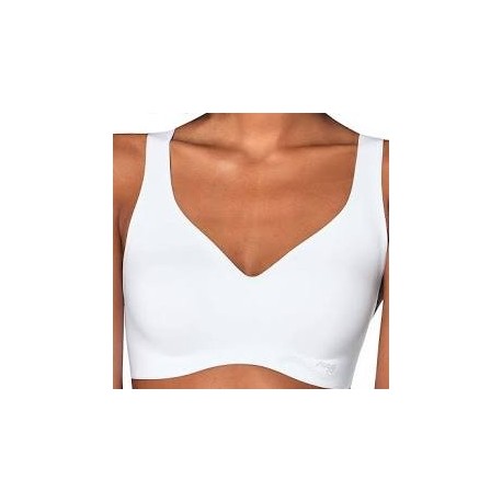 SLOGGI reggiseno microfibra ZERO FEEL 2.0 BRALETTE da infilare BIANCO coppe estr.imbottite