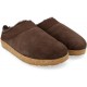 HAFLINGER pantofole pelle montone SNOWBIRD MORO KAFFEE plantare anatomico sughero/lattice