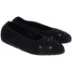 HAFLINGER pantofole ballerina MARINA STELLA 63431703 lana cotta NERO stelline rosa