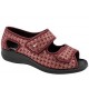 PODOLINE scarpa sandalo riabilitativo donna LESA tessuto setaflex BORDEAUX 2 strappi