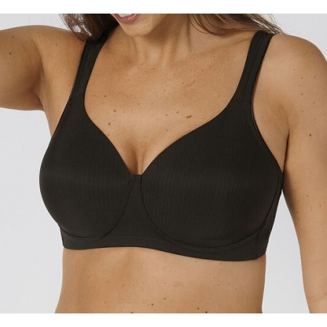 TRIUMPH reggiseno senza ferretto MODERN SOFT+COTTON P leggermente imbottito NERO 