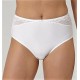 TRIUMPH slip vita alta MODERN LACE+COTTON MAXI dettagli pizzo cotone BIANCO