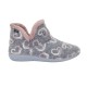 SCHOLL ciabatte pantofole microfibra pelliccia CREAMY BOOTIE GRIGIO plantare estraibile MemoryCuscion
