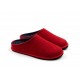 LOWENWEISS pantofole ciabatte feltro lana EASY tirolesi plantare estraibile ROSSO/JEANS bicolore