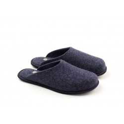 LOWENWEISS pantofole ciabatte feltro lana HOLI tirolesi piatte BLU JEANS antiscivolo