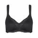 TRIUMPH reggiseno senza ferretto MODERN LACE+COTTON N cotone NERO misure extra grandi