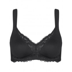 TRIUMPH reggiseno senza ferretto MODERN LACE+COTTON N cotone NERO misure extra grandi