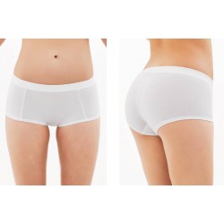 RAGNO slip parigamba boxer donna COULOTTE BIO COTTON DB74BK cotone BIANCO e NERO