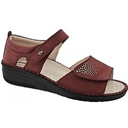 PODOLINE Scarpa punta aperta sandalo pelle TENNA predisposta plantare estraibile BORDEAUX NABUK