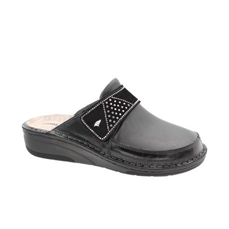 PODOLINE Ciabatte automodellanti CIGOLE pelle plantare estraibile NERO strappo