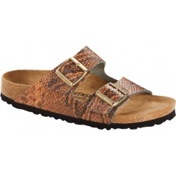 BIRKENSTOCK Ciabatte ARIZONA SNAKE BROWN 1016901 con 2 fibbie Birkoflor