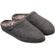 HAFLINGER pantofole unisex ALASKA MARBLE 61110004 ANTHRAZIT lana cotta suola feltro ANTRACITE