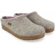 HAFLINGER pantofole KRIS STEINGRAU feltro di lana cotta fondo sughero gomma GRIGIO ROSA 711056384