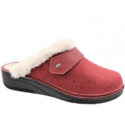 PODOLINE Ciabatte automodellanti pelliccia MOTTOLA plantare estraibile ROSSO strappo