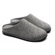 LOWENWEISS pantofole ciabatte feltro lana EASY EARTHLY tirolesi plantare estraibile GRIGIO fondo gomma eva