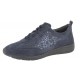 SANAGENS scarpe donna pelle WASH 155 plantare estraibile lavabile lacci BLU
