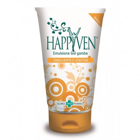 HAPPY VEN SOFT bianca arancio tubo crema 150ml EMULSIONE GEL GAMBE EMOLLIENTE E LENITIVA