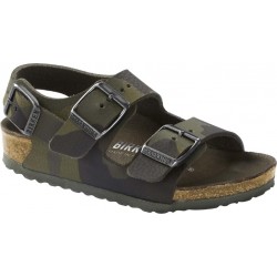 BIRKENSTOCK KIDS sandali bambino MILANO Birko Flor DESERT SOIL CAMOUFLAGE GREEN 1014590