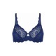 TRIUMPH reggiseno con ferretto AMOURETTE 300 W pizzo contenitivo BLU (6722)