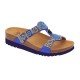 SCHOLL ciabatte sandali NEW BOGOTA' WEDGE plantare BioPrint BLU COBALTO perline pietre