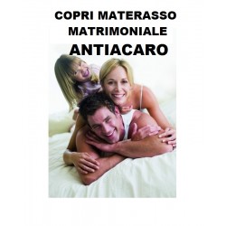 ORIONE 7032 COPRIMATERASSO MATRIMONIALE ANTIACARO in MICROFIBRA cm 200x170X20 poliester con cerniera BIANCO