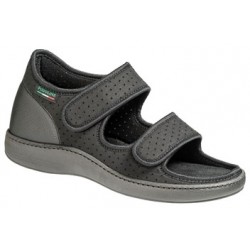 PODOLINE scarpa sandalo riabilitativo unisex CESENA tessuto setaflex NERO 2 strappi