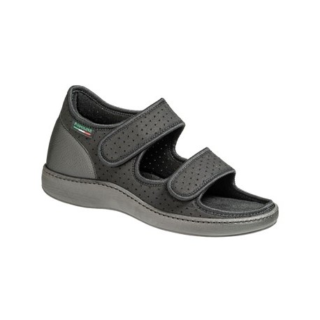 PODOLINE scarpa sandalo riabilitativo unisex CESAENA tessuto setaflex NERO 2 strappi