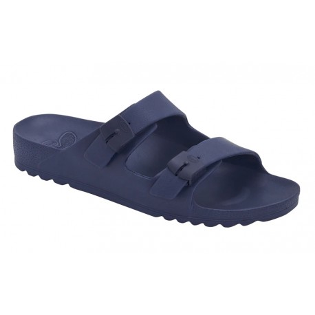 SCHOLL ciabatte gomma eva 2 fasce BAHIA NAVY BLUE plantare BioPrint mare piscina spa