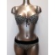 TRIUMPH costume bikini con ferretto MIX & MATCH W+MIDI coppa B OPTICAL NERO/BIANCO