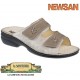 NEWSAN Ciabatte donna 333 plantare estraibile 2 velcri vernice nabuk TORTORA 