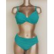 GOLDEN BEACH costume 2 pezzi con ferretto JESSICA drappeggio ACQUAMARINA bikini Made in Italy