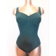 GOLDEN BEACH costume intero 377 LORETTA VERDE contenitivo senza ferretto Made in Italy
